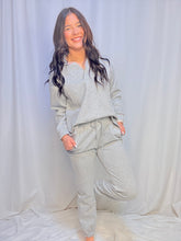 Grey Quilt Sweater Set