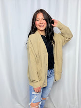 Heavy Knit Taupe Cardigan