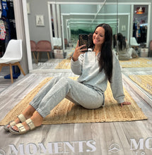 Grey Quilt Sweater Set