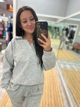 Grey Quilt Sweater Set