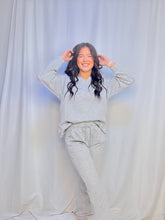 Grey Quilt Sweater Set