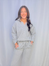 Grey Quilt Sweater Set