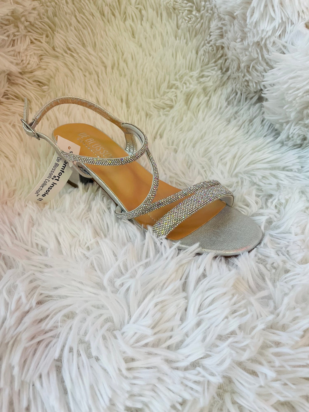 Hazel Silver Shimmer Heel
