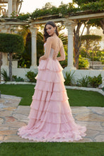 Blush Corset Ruffle Dress