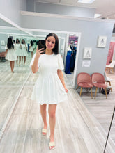 Pleated White Dress
