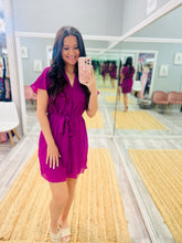 Plum Crinkle Dress