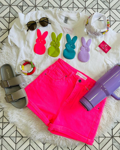 Stand Out Pink Denim Shorts