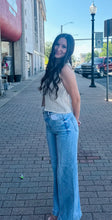 Wide Leg Pintuck Detailed Jeans