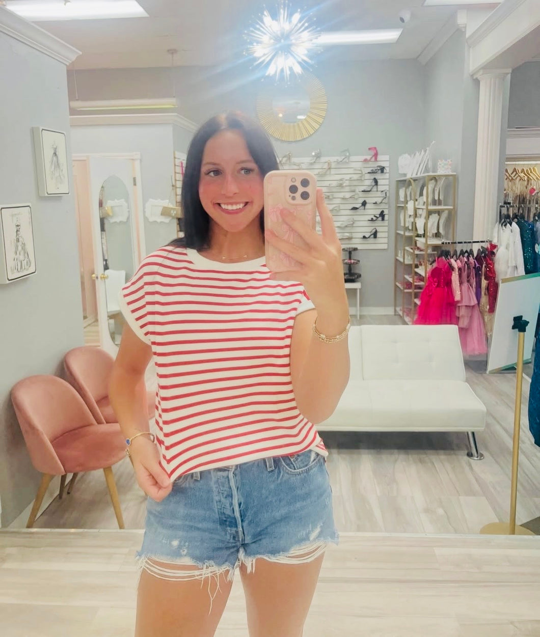 Striped Relax Knit Top