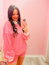 Mockneck Striped Set