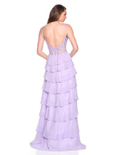 Whimsical Lilac  Ruffle Dress