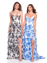 Black & White Tiered Lace Dress