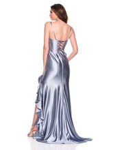 Bedazzled Smoke Blue Corset Top Dress