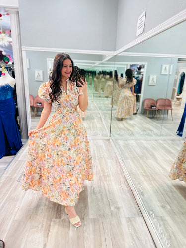 Floral pastel Midi Dress