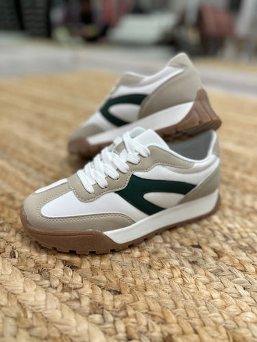 Grey - Green Tennis Shoe