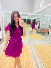Plum Crinkle Dress