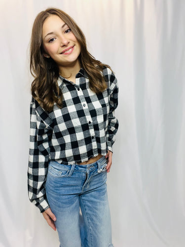 Black and White Checkered Flannel