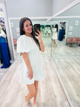 Pleated White Dress