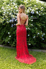 Red Sneak Peek Prom Dress
