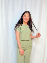 Light Olive Linen Pant Set