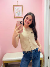 Scalloped Button Up Blouse