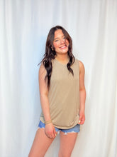 Open Back Tan Tank