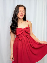Red Bow Mini Dress