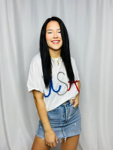 USA Fuzzy Tshirt
