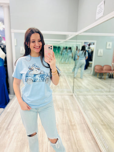 Floral Bunny Car Tee