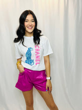 Pink Faux Leather Shorts