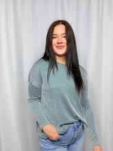 Green & White Stripe Long Sleeve