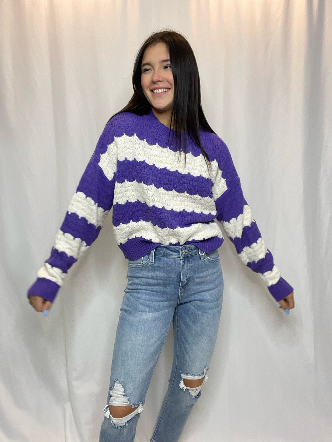 Pretty in Purple Sweater