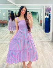 Cotton Candy Striped Midi Dress