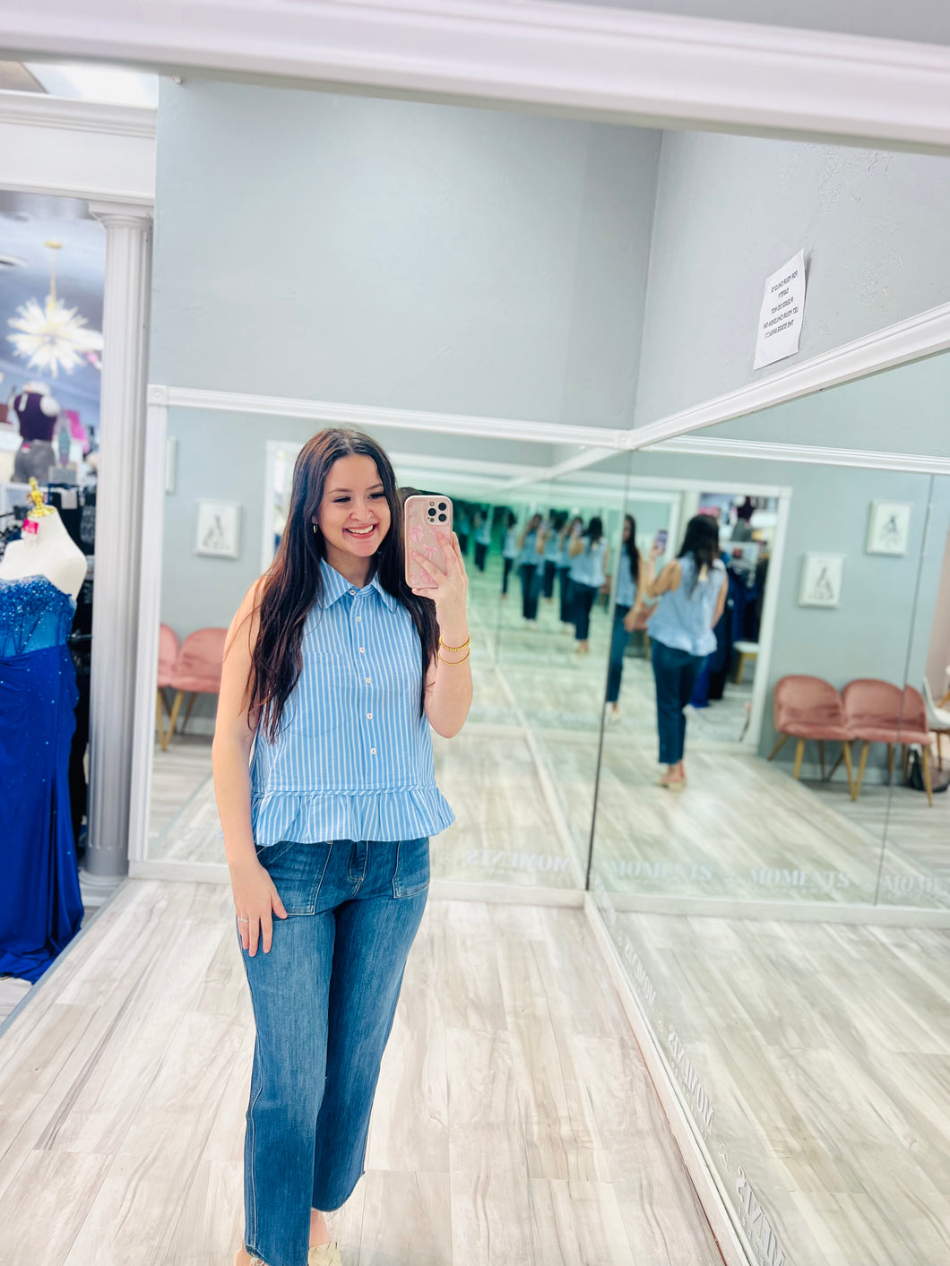 Bluebell Striped Button Up