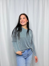 Green & White Stripe Long Sleeve