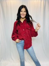 Fall Blooms Corduroy BD Shacket