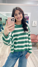 Green Lucky Striped Sweater