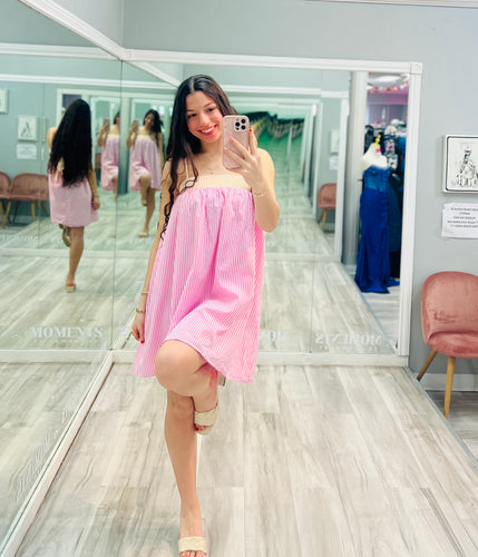 Summer Striped Mini Dress