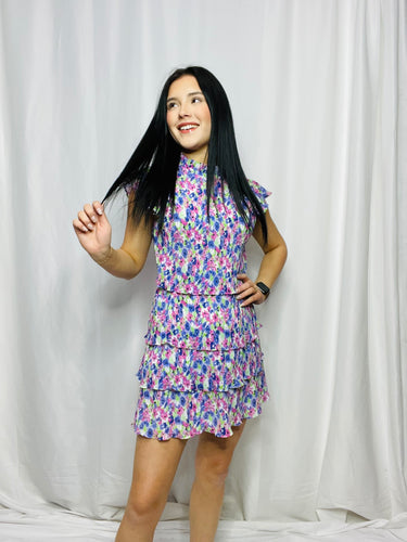 Purple Floral Mix Dress