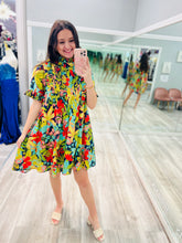 Navy Floral Mini Dress