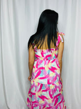 Brush Stoke Tiered Midi Dress
