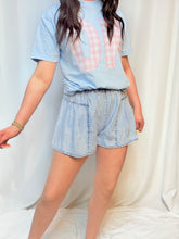 Wide Leg Tencel Denim Shorts