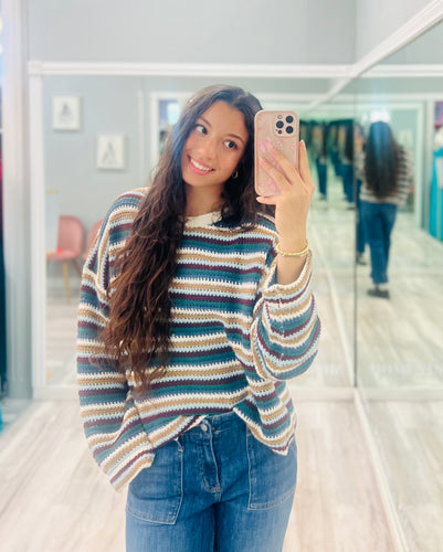 Striped Knit Sweater