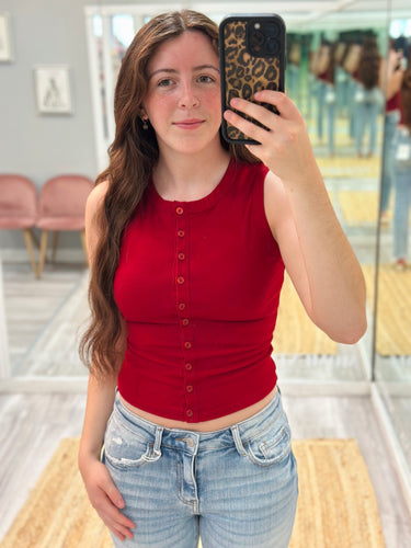 Sleeveless Button Down Tank
