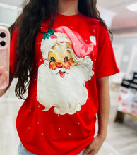 Vintage Rhinestone Santa