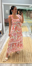 Orange Bohemian Midi Dress