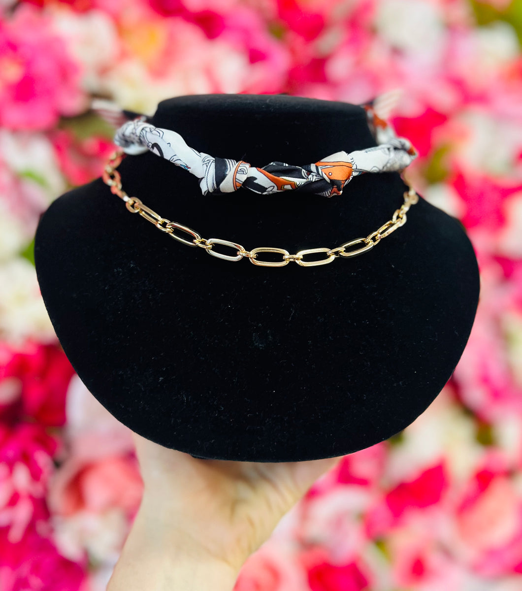 Scarf Necklace Stack