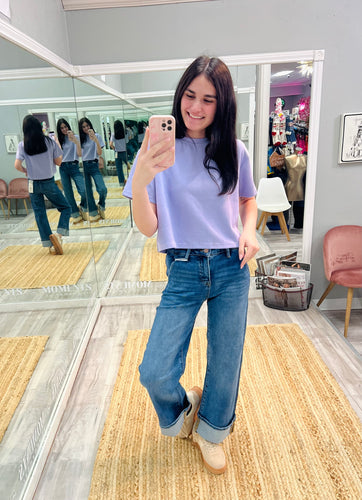 High Rise Slant Pocket Jean