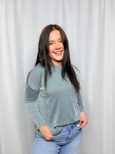 Green & White Stripe Long Sleeve