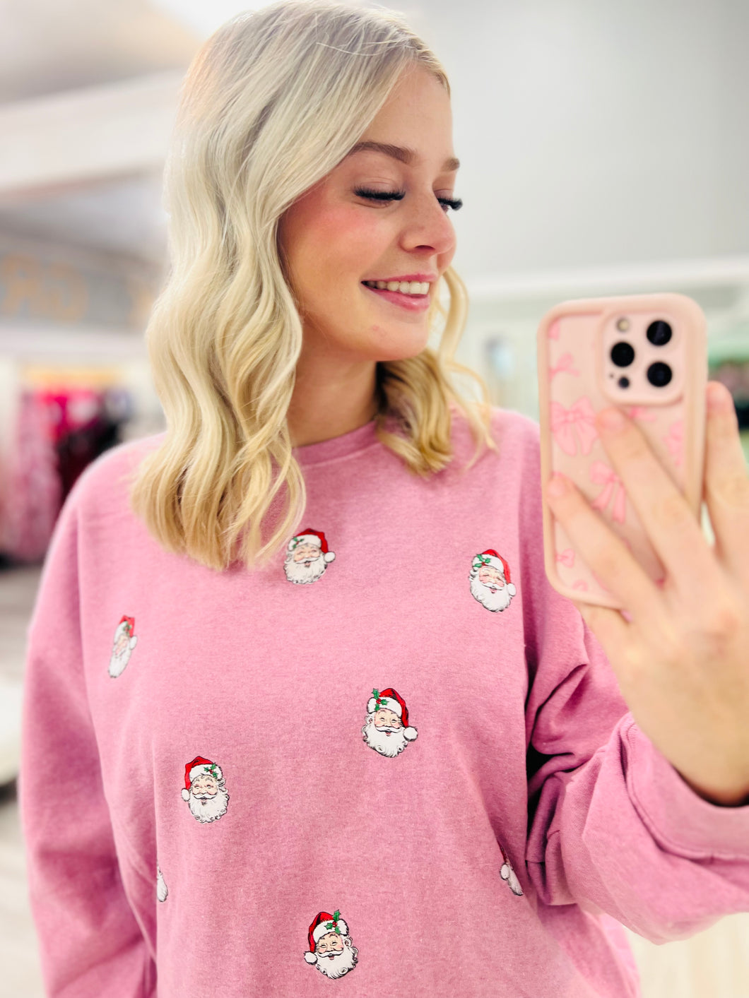 Jolly Purple Santa Sweater